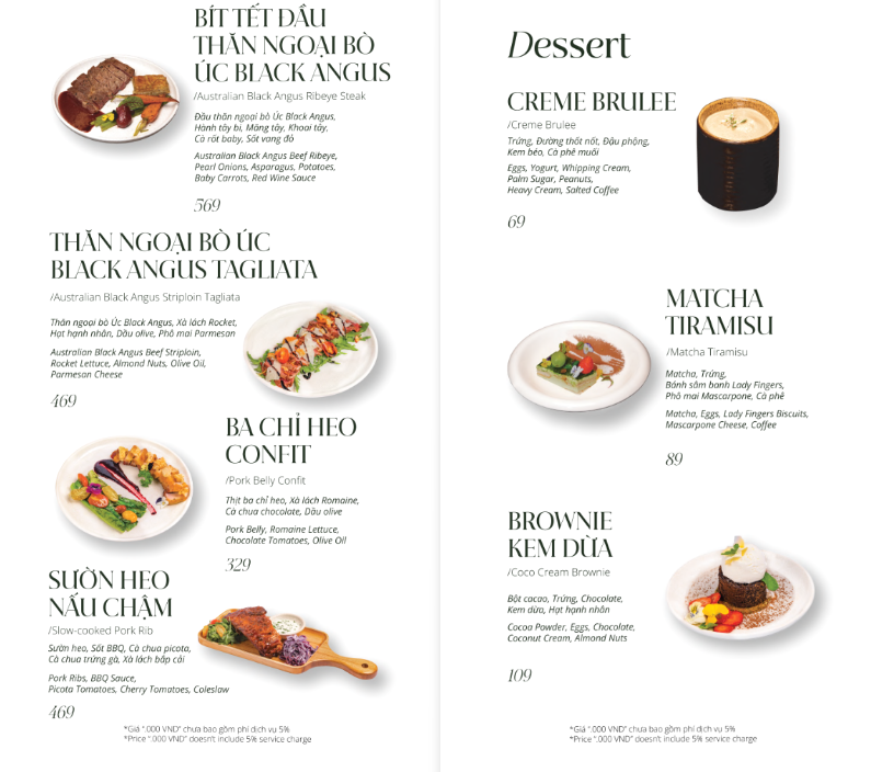 Set Menu Dining Đà Lạt – Tinh Hoa Ẩm Thực Âu Kết Hợp Nguyên Liệu Bản Xứ